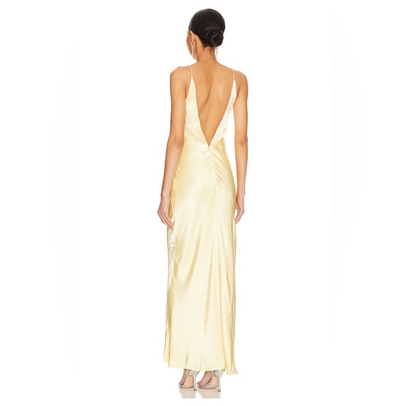 Capri Diamonte Slip Dress in Canary Yellow - Picture 2 of 3